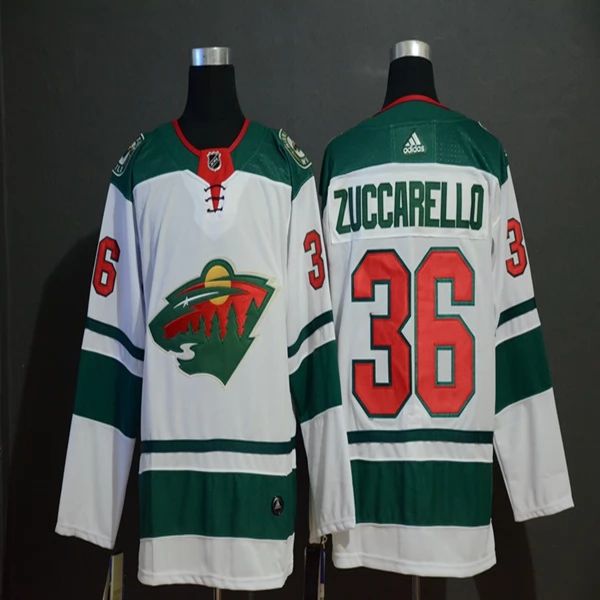 Herren Minnesota Wild Eishockey Trikot Mats Zuccarello 36 2018-19 Weiß Authentic